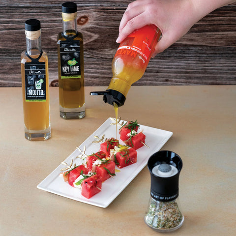 Watermelon, Feta, And Prosciutto Skewers