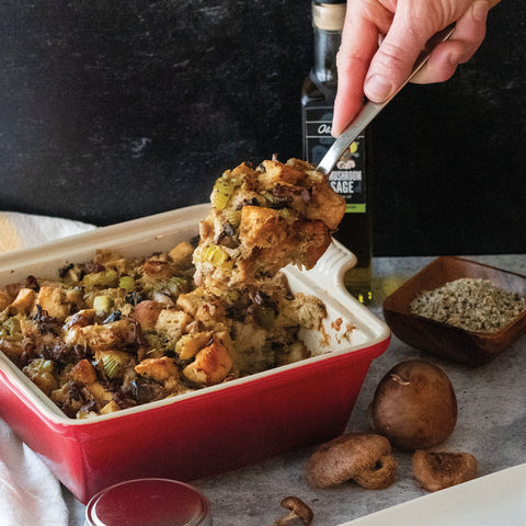 Savory Bacon And Mushroom Stuffing