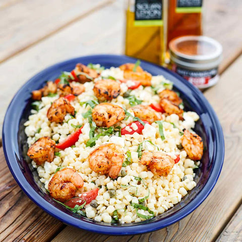 Spanish Grilled Shrimp Pasta Salad