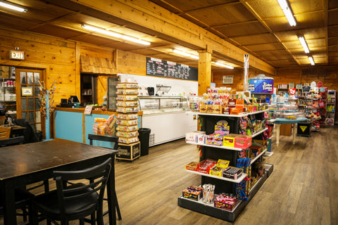 The floor of a general store