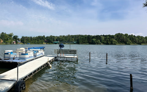 The lake is a short walk away